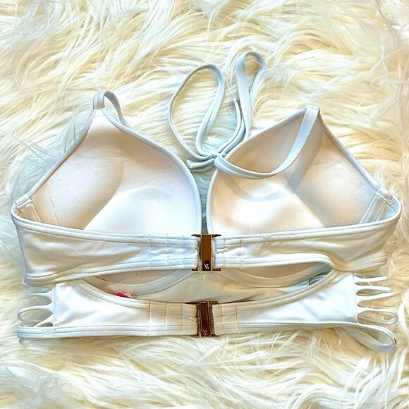 Victoria's Secret Longline Strappy Bikini Top & Rhinestone Shine Bottoms 32C | M - Picture 2 of 8